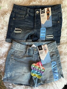 My Favorite Denim Shorts — Dark Blue & Light Blue Girls' 2-Pack